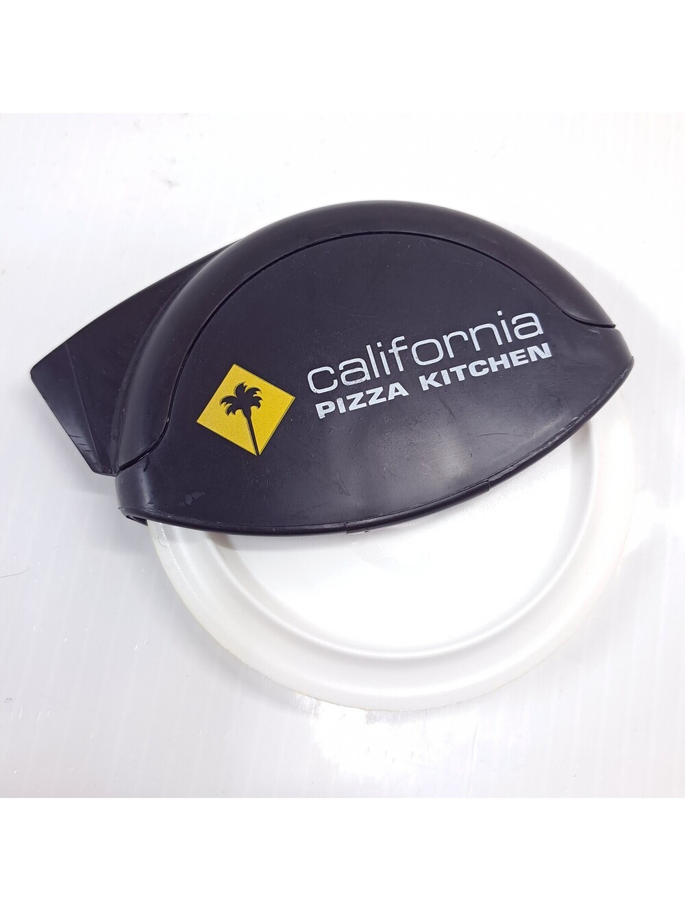 California Pizza kitchen wheel cutter slicer plastic promo promotional black